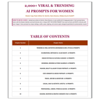 2000+ AI Prompts to create Trending & Viral Images (for Female)